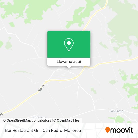 Mapa Bar Restaurant Grill Can Pedro