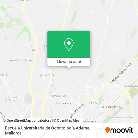 Mapa Escuela Universitaria de Odontología Adema