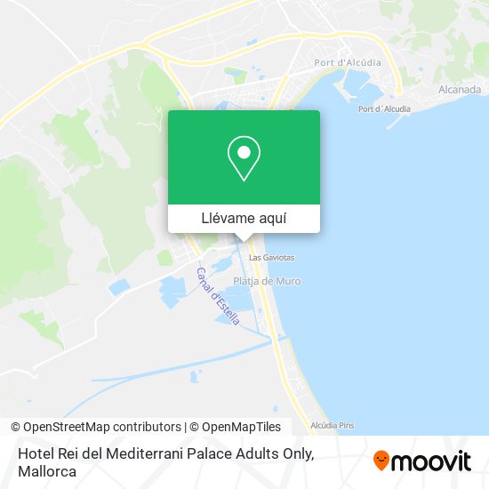 Mapa Hotel Rei del Mediterrani Palace Adults Only