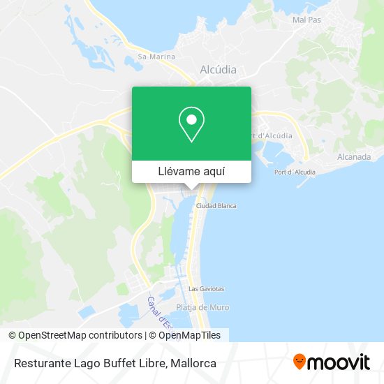 Mapa Resturante Lago Buffet Libre