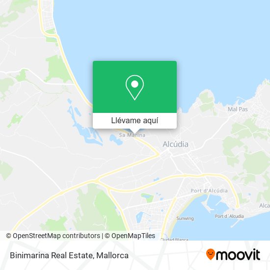 Mapa Binimarina Real Estate