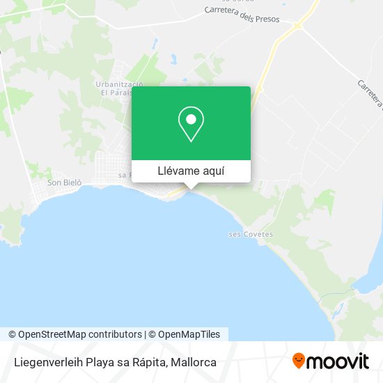 Mapa Liegenverleih Playa sa Rápita