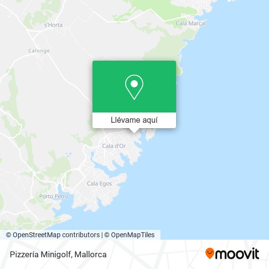 Mapa Pizzería Minigolf