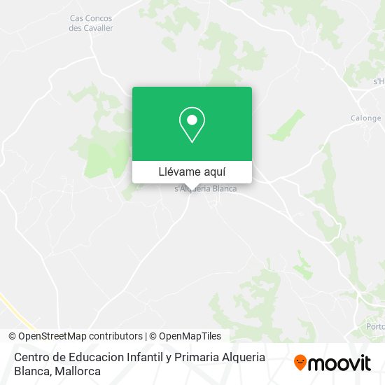 Mapa Centro de Educacion Infantil y Primaria Alqueria Blanca