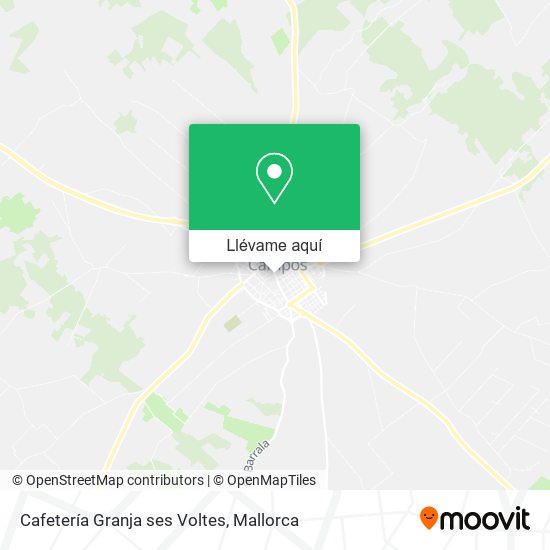 Mapa Cafetería Granja ses Voltes