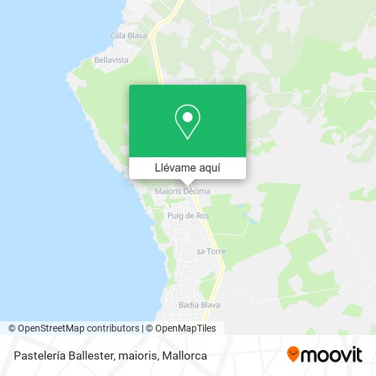 Mapa Pastelería Ballester, maioris