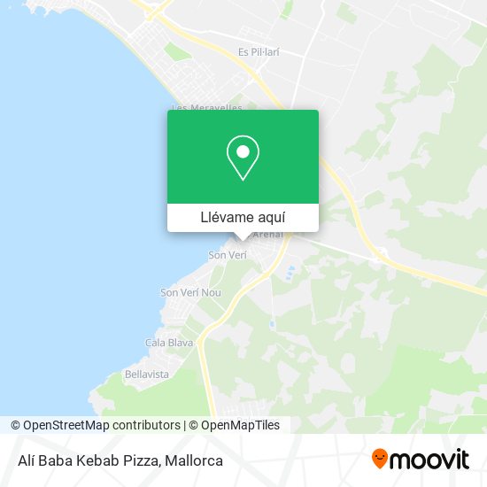 Mapa Alí Baba Kebab Pizza