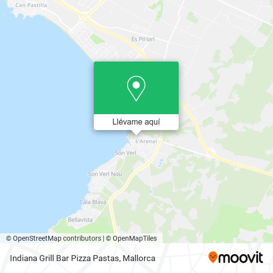 Mapa Indiana Grill Bar Pizza Pastas