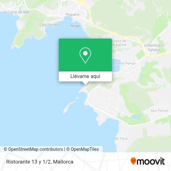 Mapa Ristorante 13 y 1/2