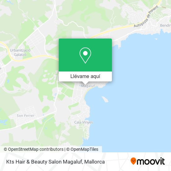 Mapa Kts Hair & Beauty Salon Magaluf