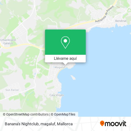 Mapa Banana's Nightclub, magaluf