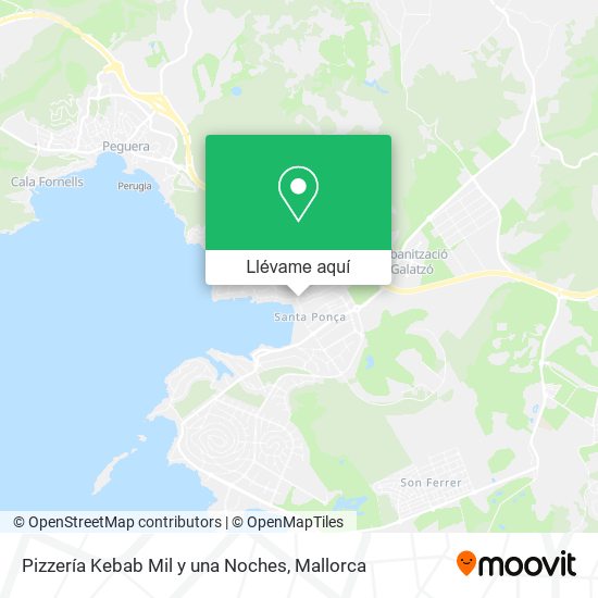 Mapa Pizzería Kebab Mil y una Noches