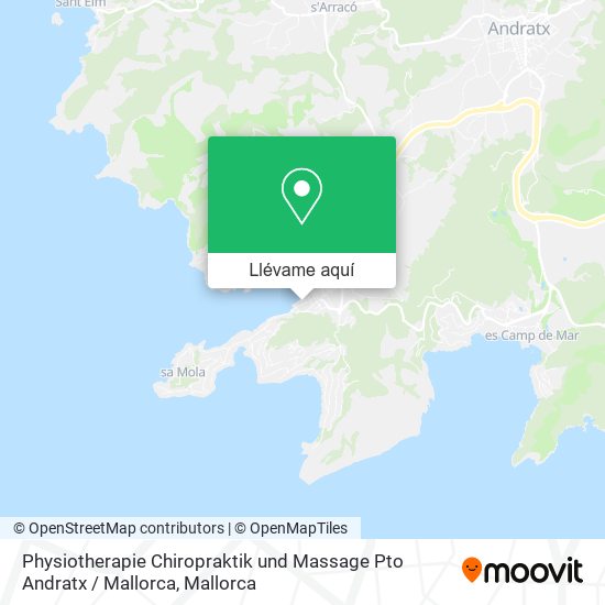 Mapa Physiotherapie Chiropraktik und Massage Pto Andratx / Mallorca