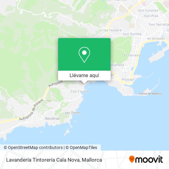 Mapa Lavandería Tintorería Cala Nova
