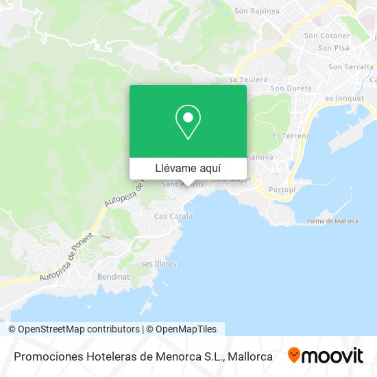 Mapa Promociones Hoteleras de Menorca S.L.