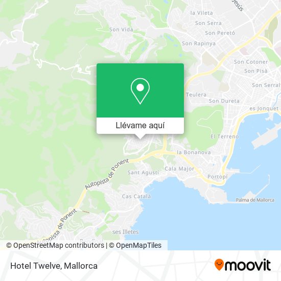 Mapa Hotel Twelve