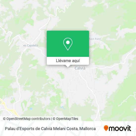 Mapa Palau d'Esports de Calvià Melani Costa