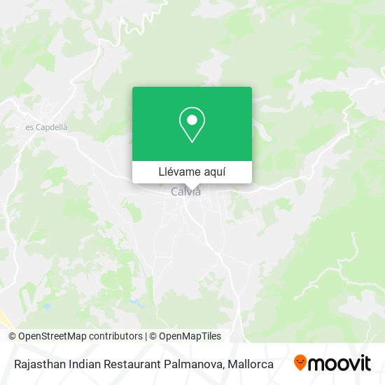 Mapa Rajasthan Indian Restaurant Palmanova