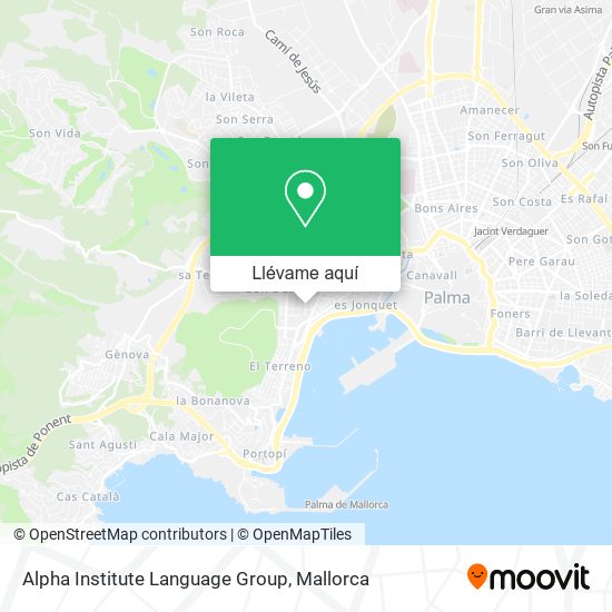 Mapa Alpha Institute Language Group