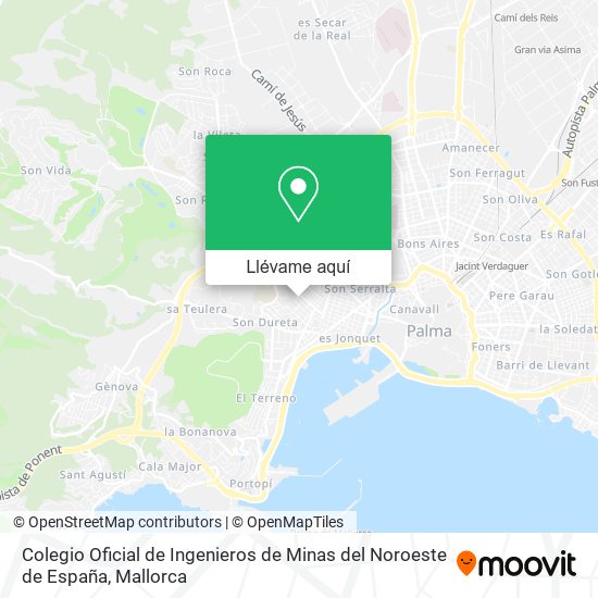 Mapa Colegio Oficial de Ingenieros de Minas del Noroeste de España