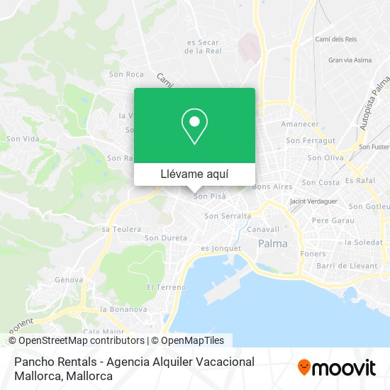 Mapa Pancho Rentals - Agencia Alquiler Vacacional Mallorca