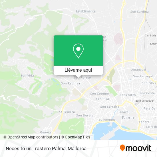 Mapa Necesito un Trastero Palma