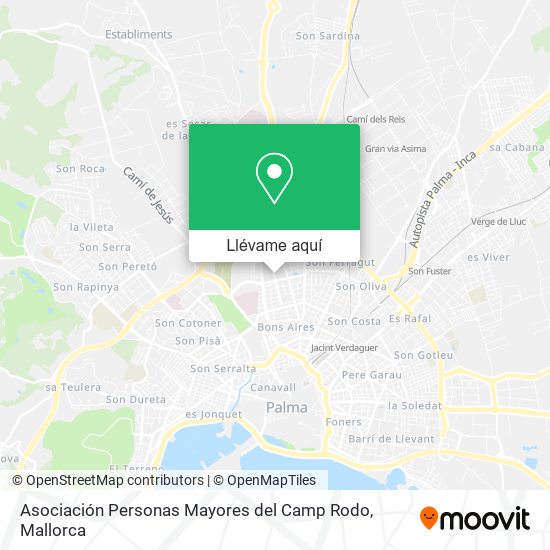 Mapa Asociación Personas Mayores del Camp Rodo