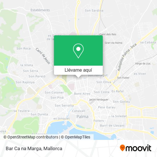 Mapa Bar Ca na Marga