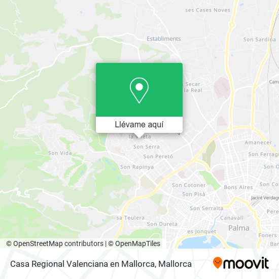 Mapa Casa Regional Valenciana en Mallorca