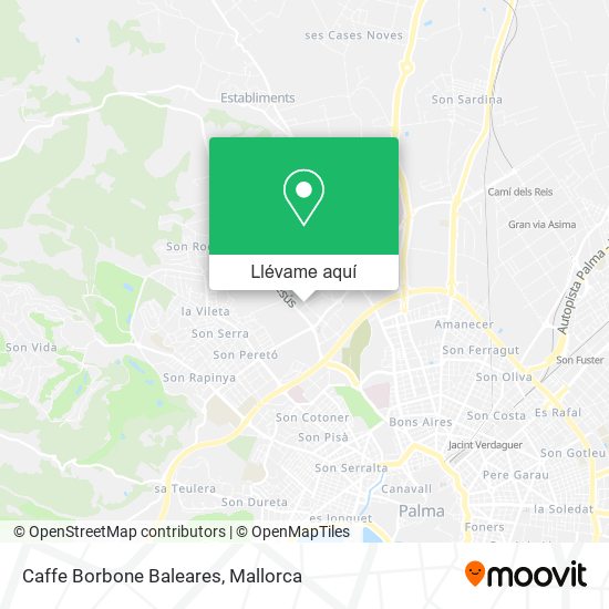 Mapa Caffe Borbone Baleares