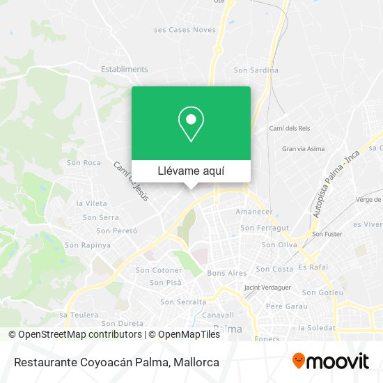 Mapa Restaurante Coyoacán Palma