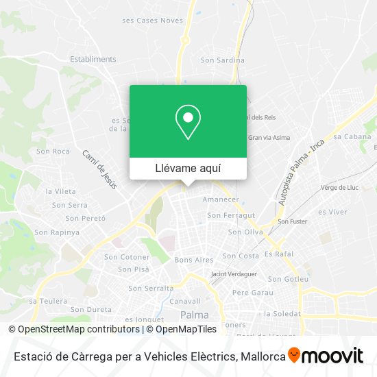 Mapa Estació de Càrrega per a Vehicles Elèctrics