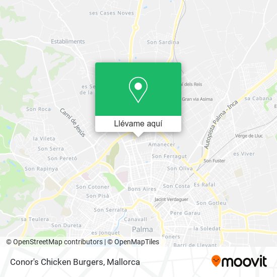 Mapa Conor's Chicken Burgers