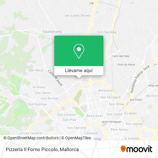 Mapa Pizzería Il Forno Piccolo