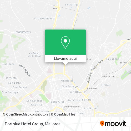 Mapa Portblue Hotel Group