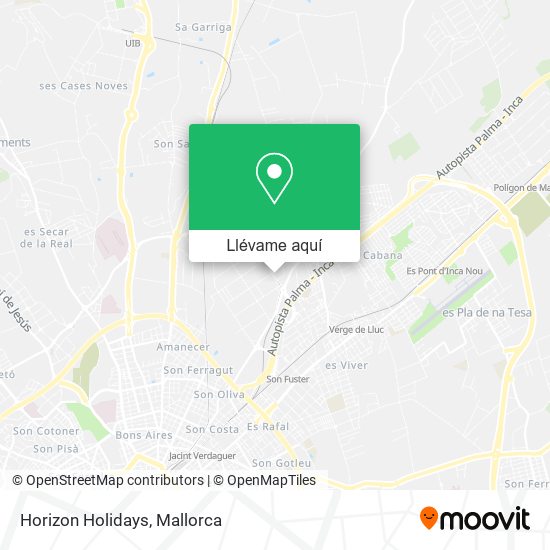 Mapa Horizon Holidays