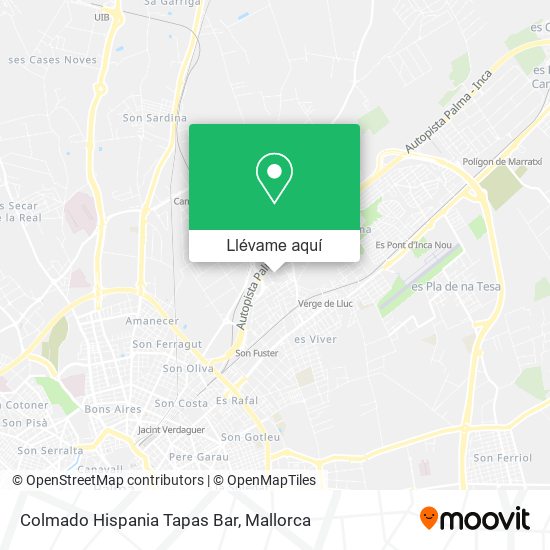 Mapa Colmado Hispania Tapas Bar