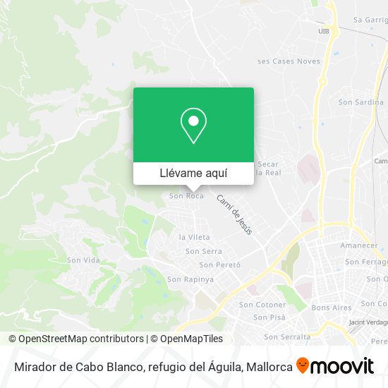 Mapa Mirador de Cabo Blanco, refugio del Águila