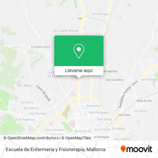 Mapa Escuela de Enfermería y Fisioterapia