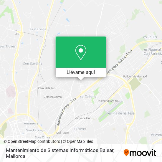 Mapa Mantenimiento de Sistemas Informáticos Balear