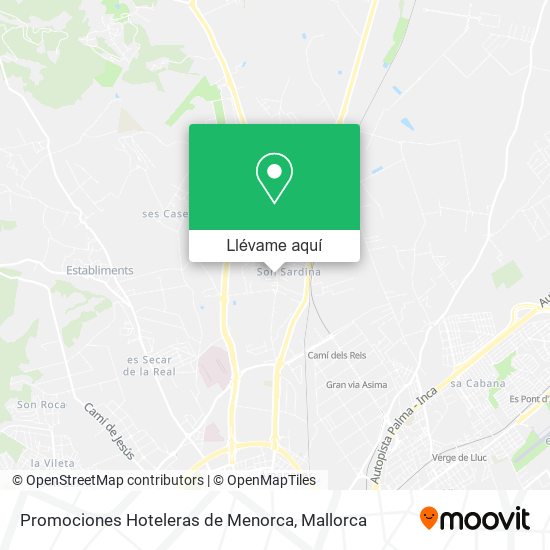 Mapa Promociones Hoteleras de Menorca