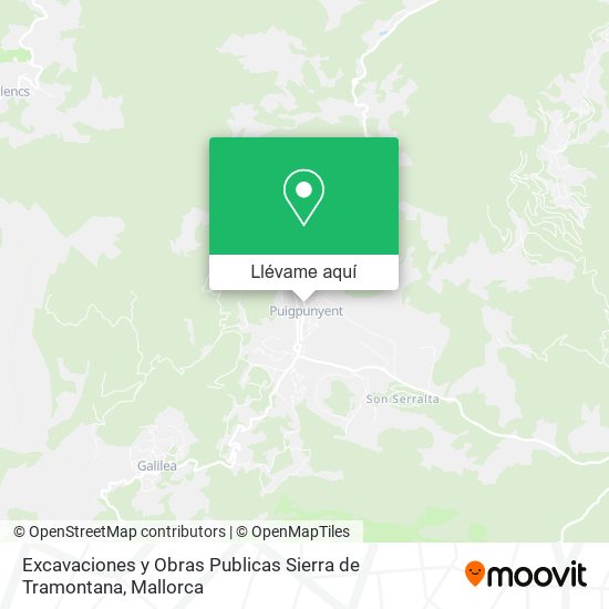 Mapa Excavaciones y Obras Publicas Sierra de Tramontana