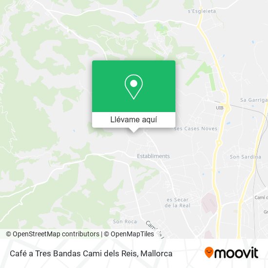 Mapa Café a Tres Bandas Cami dels Reis