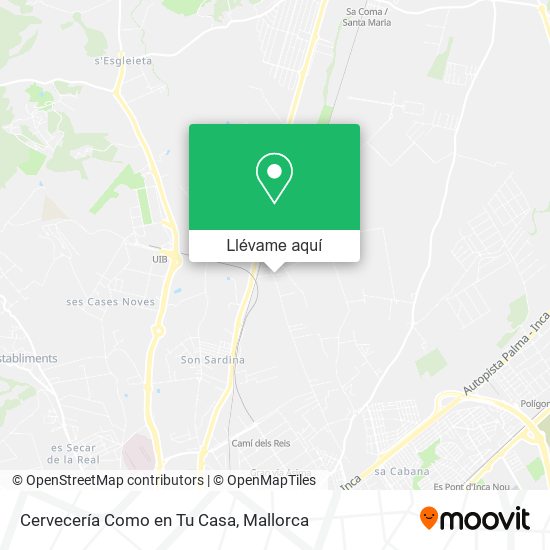 Mapa Cervecería Como en Tu Casa