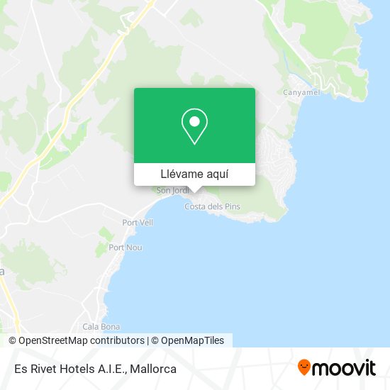 Mapa Es Rivet Hotels A.I.E.