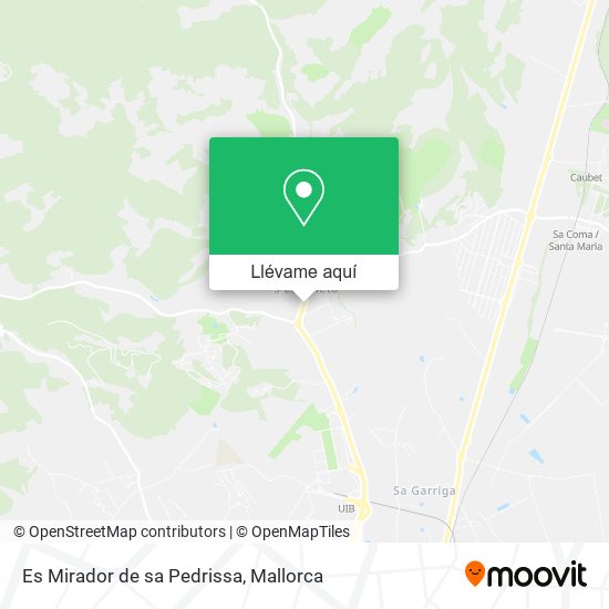 Mapa Es Mirador de sa Pedrissa
