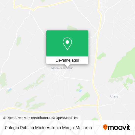 Mapa Colegio Público Mixto Antonio Monjo
