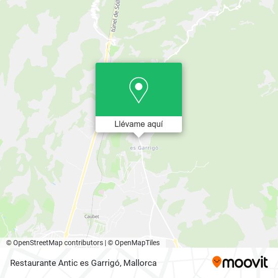 Mapa Restaurante Antic es Garrigó