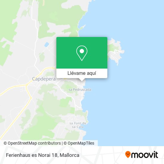 Mapa Ferienhaus es Norai 18