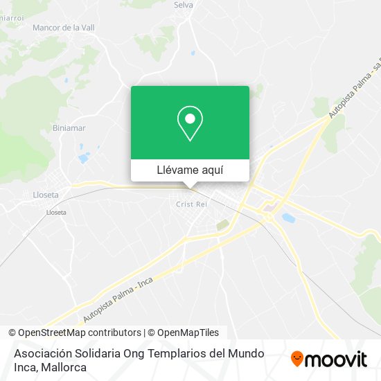 Mapa Asociación Solidaria Ong Templarios del Mundo Inca